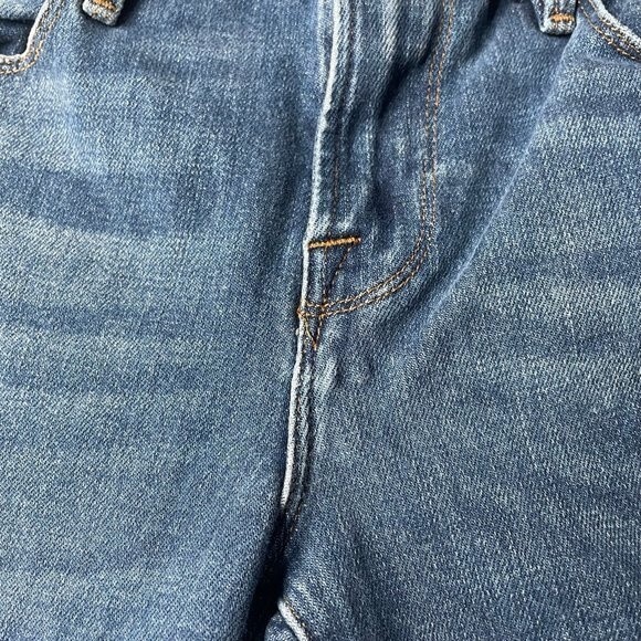 Frame Denim Le Garcon Crop Jeans Mt. Snow Medium Blue Size 26 Pockets Ankle Zip - Picture 6 of 12